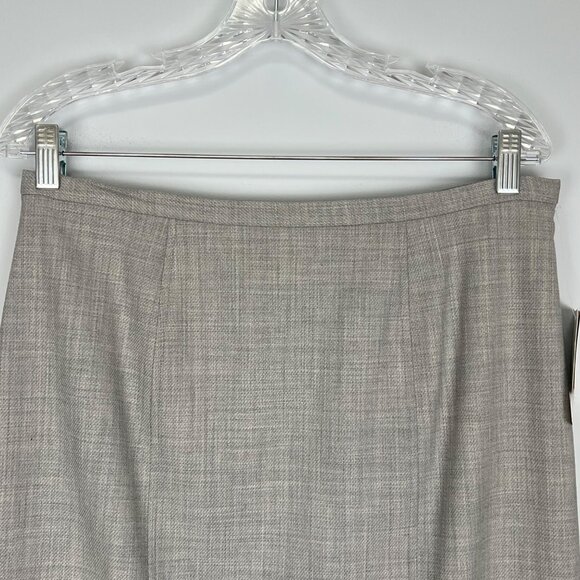 Doncaster Signature Womens Gray Pencil Skirt Virgin Wool Stretch size 12 - Picture 2 of 12